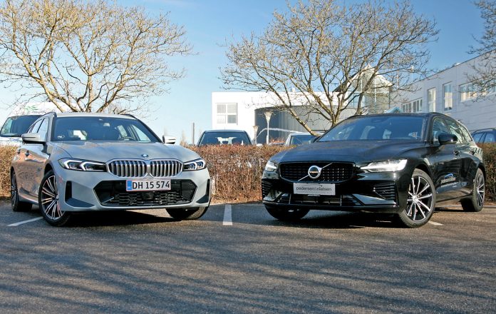 BMW 330e og Volvo V60 T6 3
