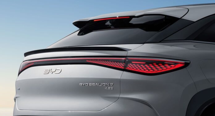 BYD Sealion skilt wp BYD Sealion 7 baglygte