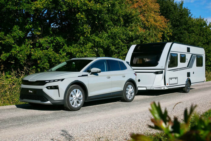 skoda elroq campingvogn elbiler træk